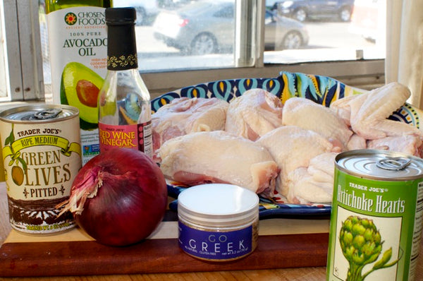 Chicken with Artichokes and Olives