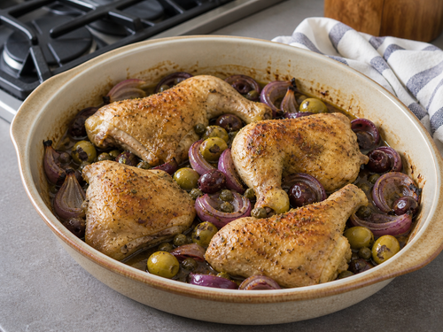 Roasted Mediterranean Chicken with Olives