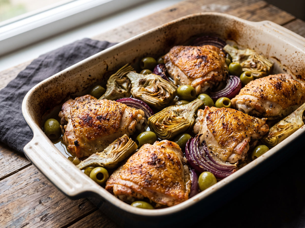 Chicken with Artichokes and Olives