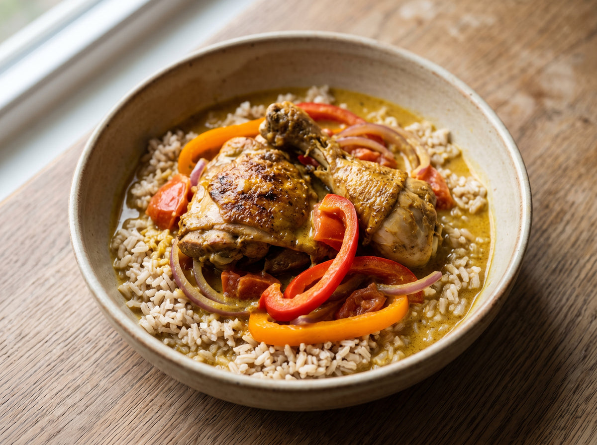 Coconut Chicken with Peppers and Curry