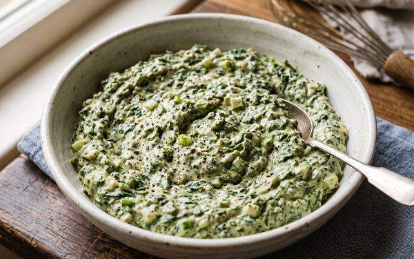 Kale and Spinach Yogurt Dip