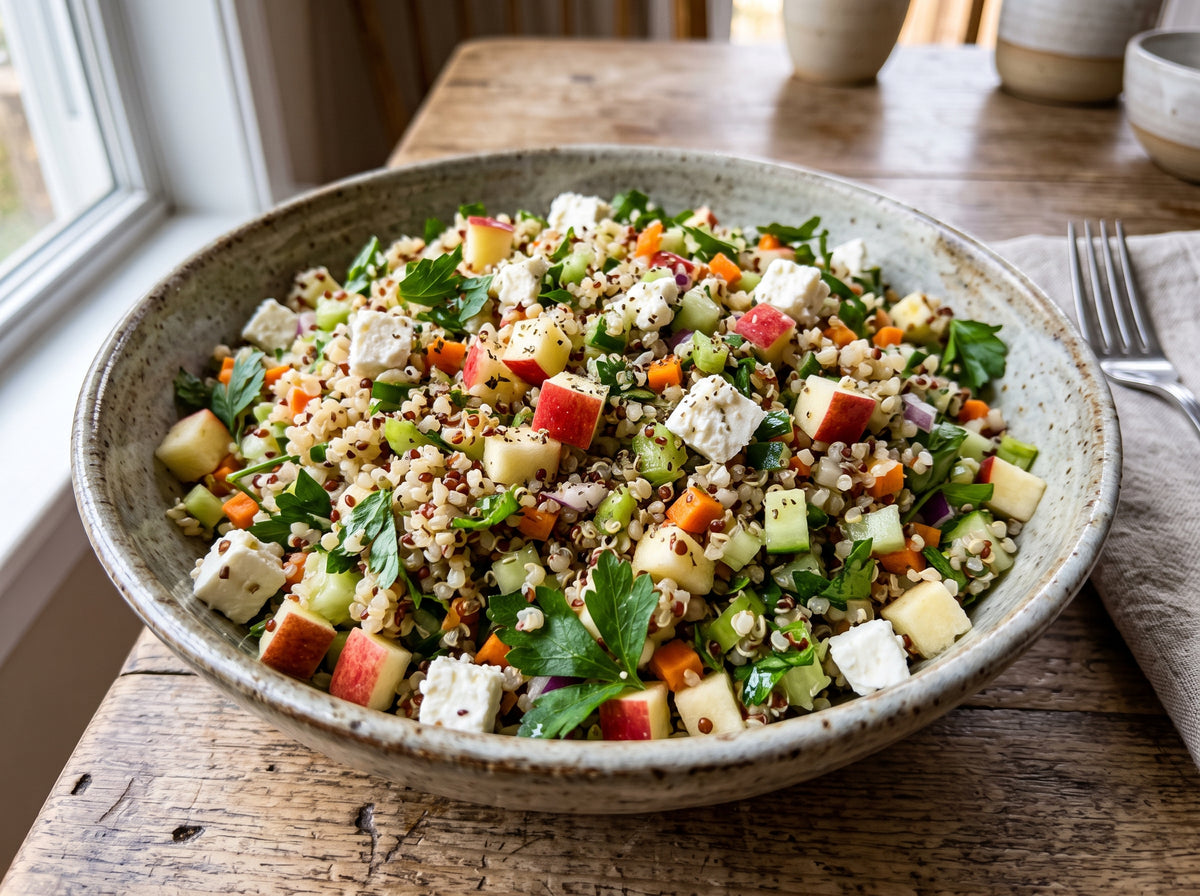 Quinoa Salad with Apples and Ricotta Salata