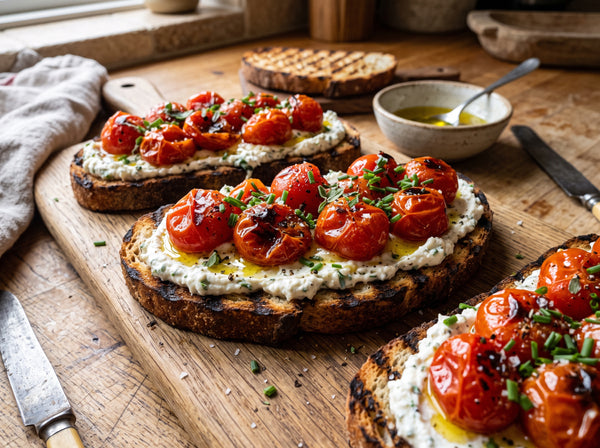 Roasted Cherry Tomato Bruschetta