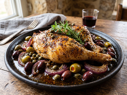 Roasted Mediterranean Chicken with Olives