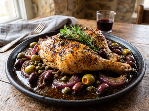 Roasted Mediterranean Chicken with Olives