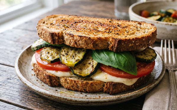 Roasted Zucchini and Tomato GF Sandwich