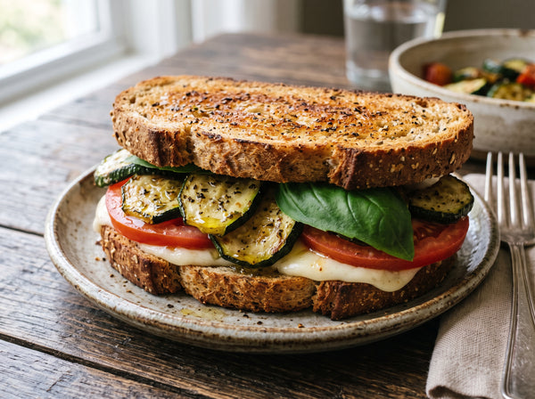 Roasted Zucchini and Tomato GF Sandwich