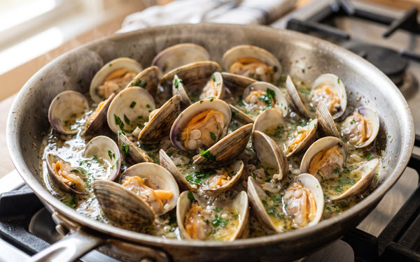 Steamed Clams with French Made Easy & Wine