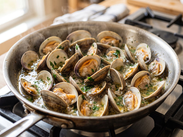 Steamed Clams with French Made Easy & Wine